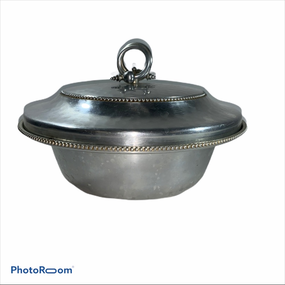 Vintage B W Buenilum aluminum serving bowl w/ lid